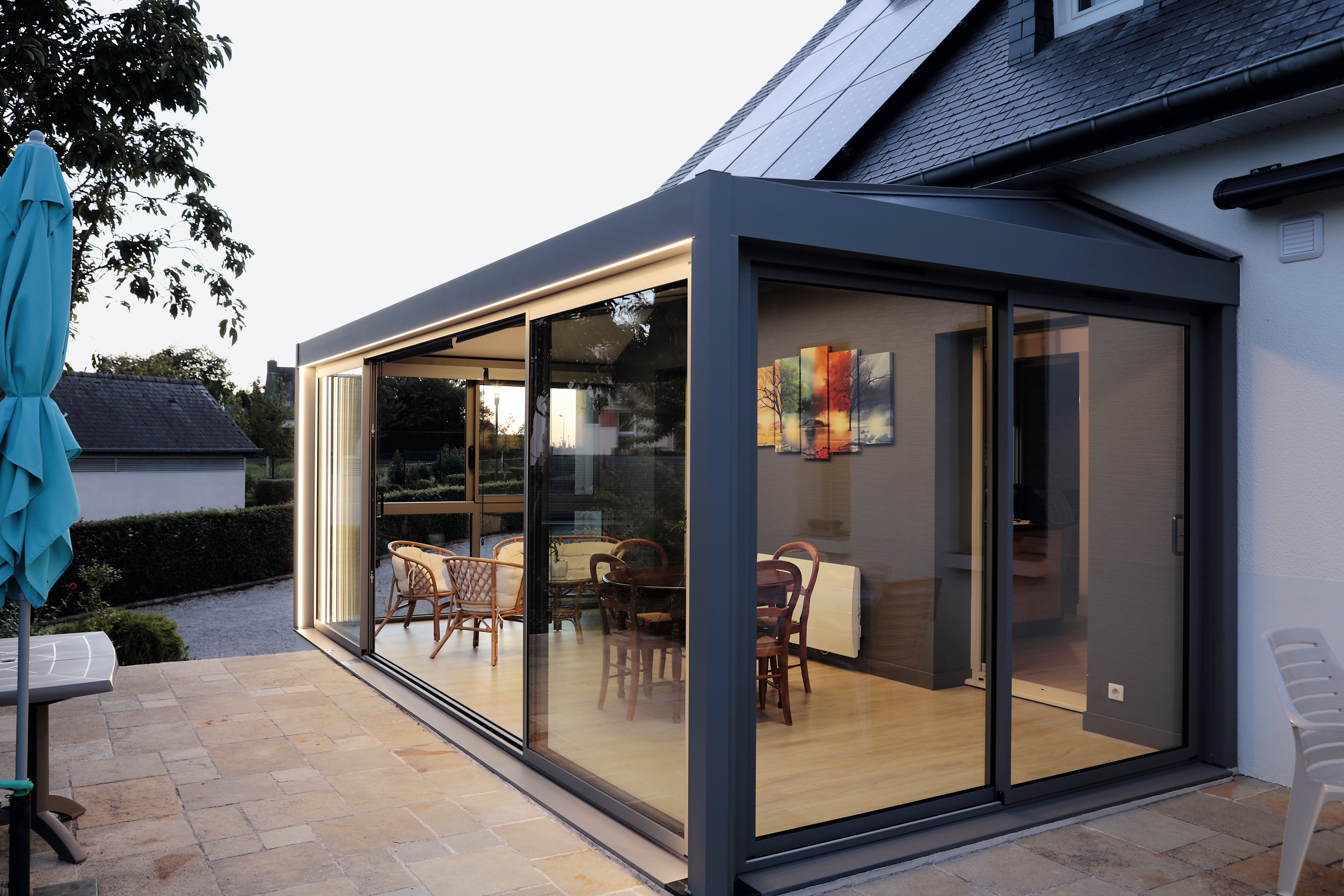 éclairage extérieur véranda