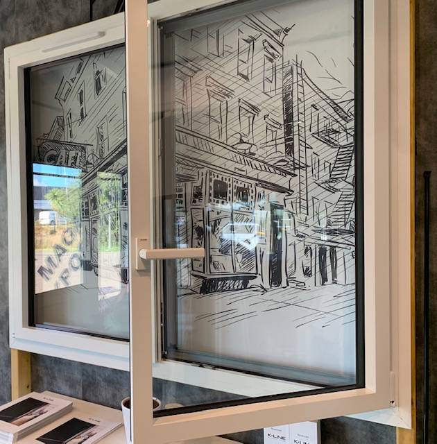 fenêtre oscillo battant 2 vantaux en aluminium de qualité  K-LINE 